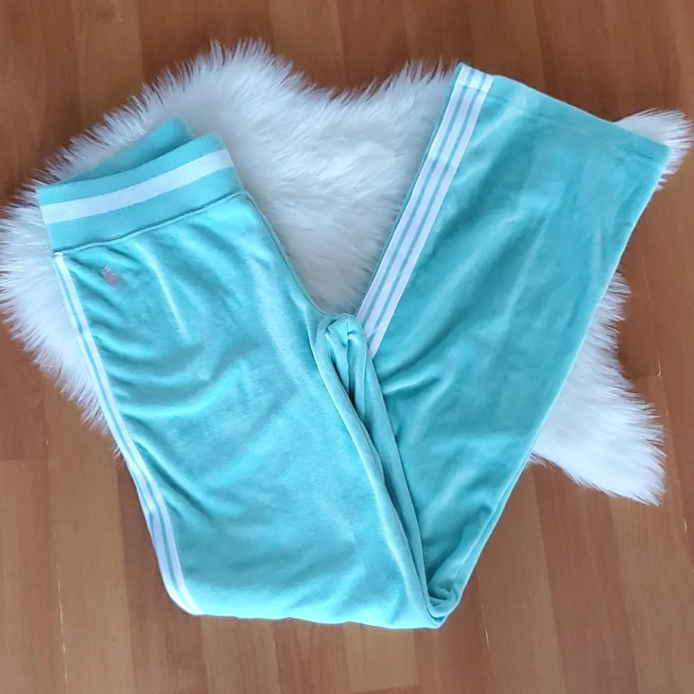 ❤ Girls Ralph Lauren super soft green velour pants
